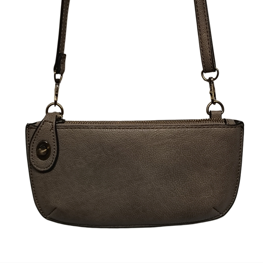 Joy Susan Adjustable Bag Clutch Wallet Crossbody Belt Bag Stone Taupe Color - Picture 4 of 9